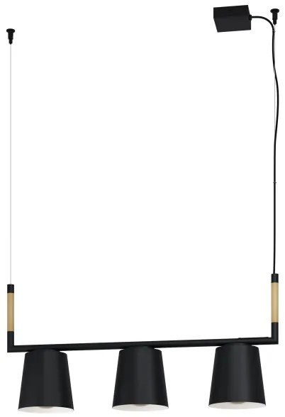 Eglo 43612 - Csillár zsinóron LACEY 3xE27/40W/230V