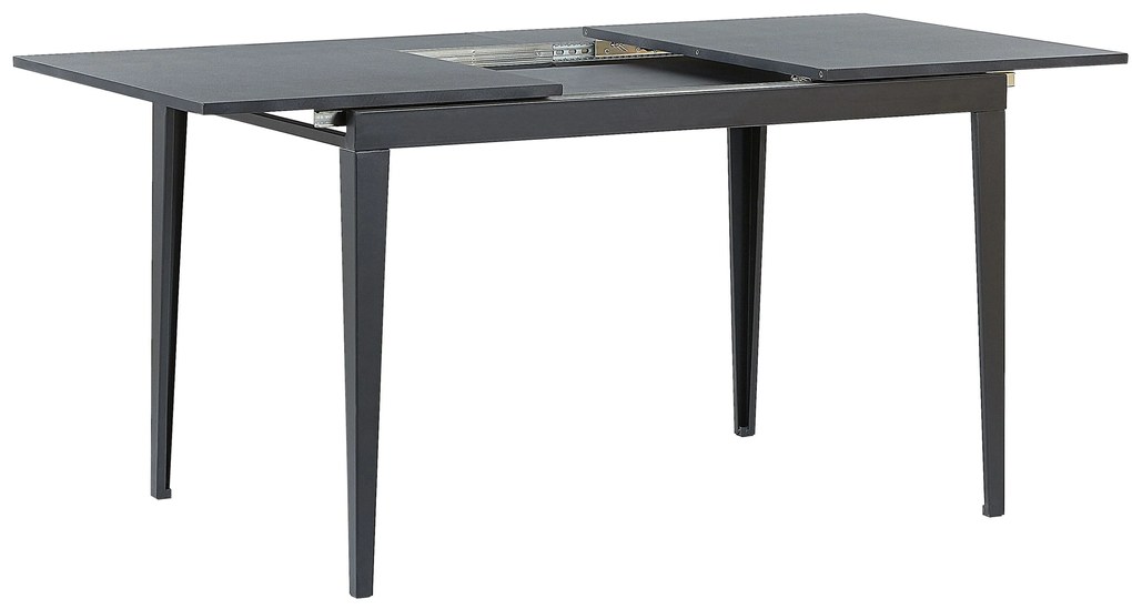 Bővíthető Étkezőasztal Fekete Színben 120/160 x 80 cm NORLEY Beliani