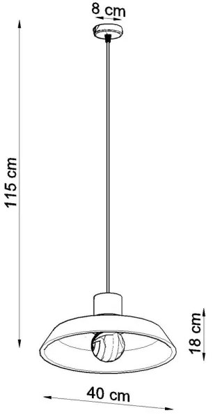 Sollux SL.0282 - Csillár zsinóron AFRA 1xE27/60W/230V szürke/natúr fa