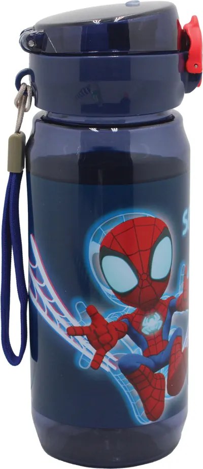 Pókember Spidey Web műanyag kulacs akasztóval 600 ml