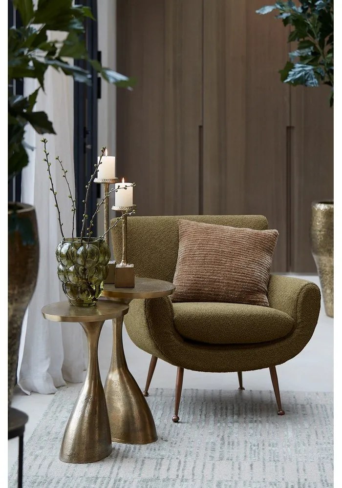 Kerek fém tárolóasztal 33x40 cm Macau - Light &amp; Living