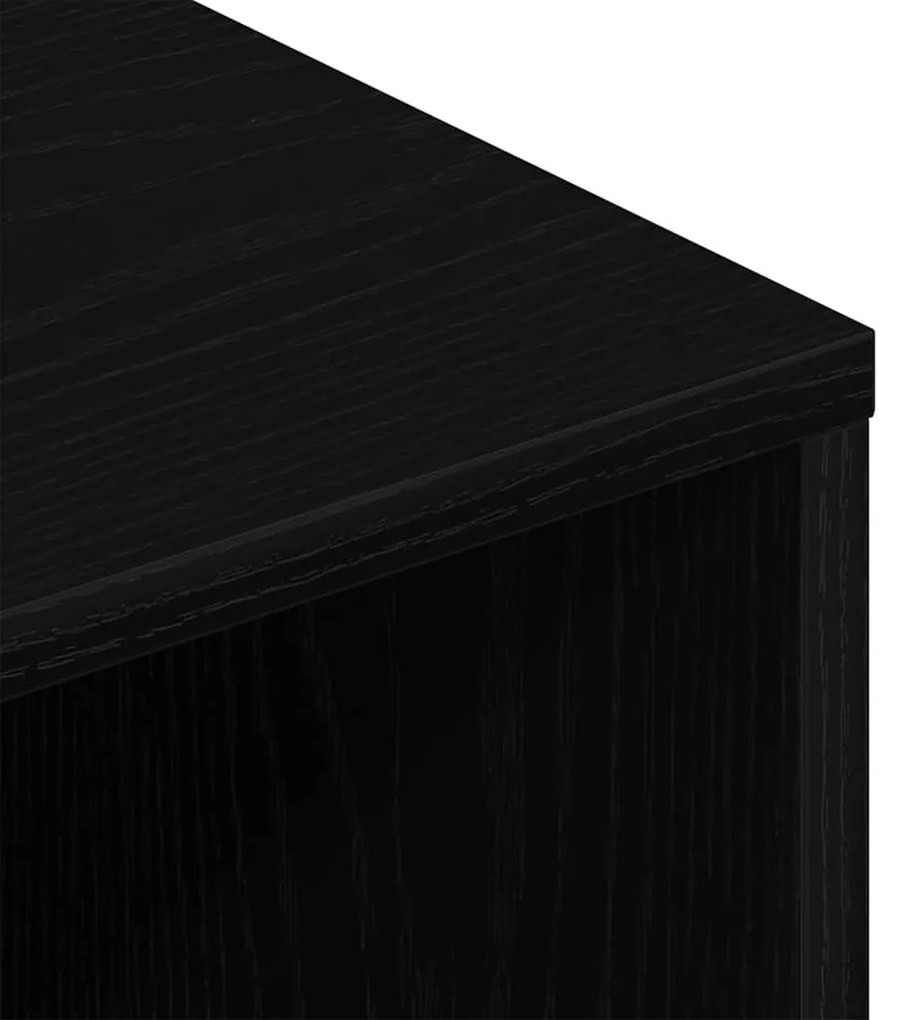 fekete tölgy színű szerelt fa TV-szekrény 120 x 40 x 40 cm