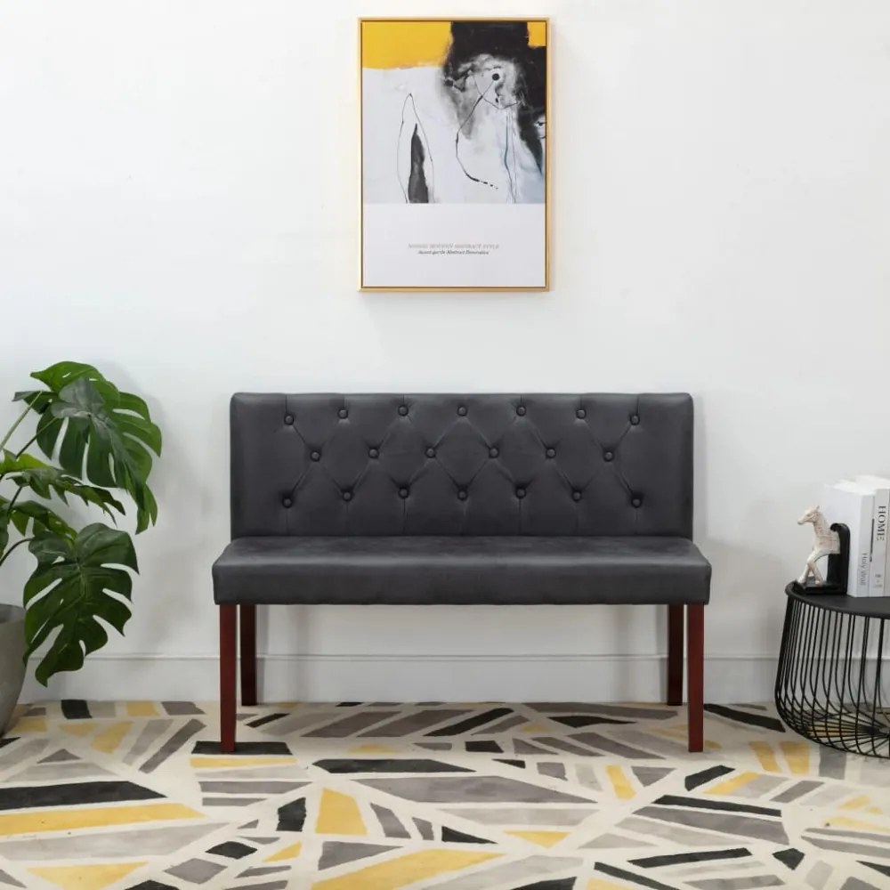 szürke művelúr pad 120 cm
