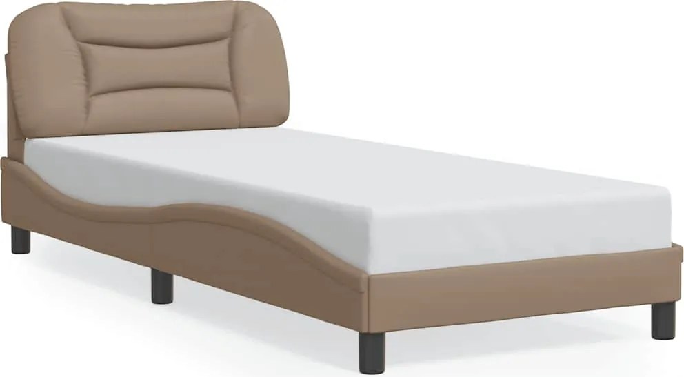 vidaXL cappuccino színű műbőr ágykeret matrac nélkül Hvar 80 x 200 cm