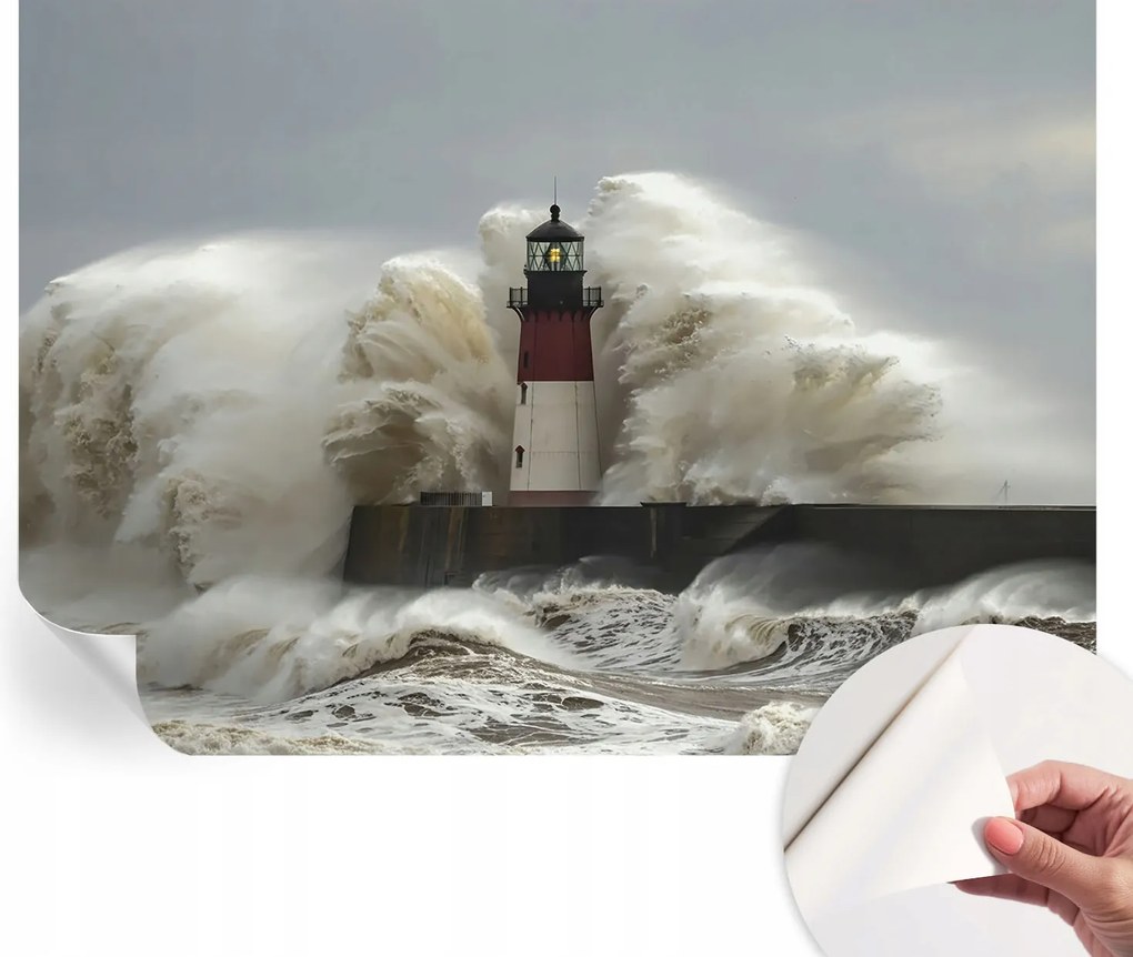 Öntapadós Dekoratív Fotótapéta Hálószobába Tengeri hullámok 312x219 cm