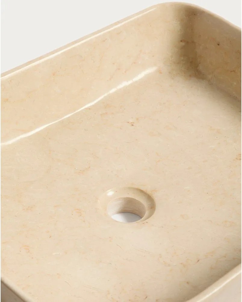 Bézs kő mosdókagyló 55x35 cm Darnen – Kave Home