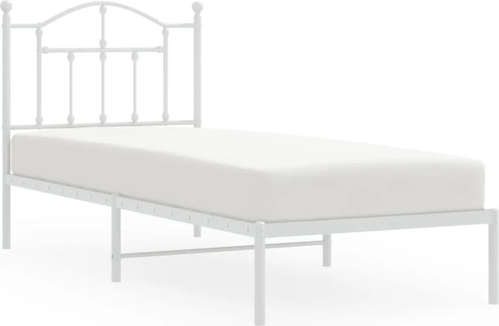 vidaXL fehér fém ágykeret fejtámlával 80x200 cm