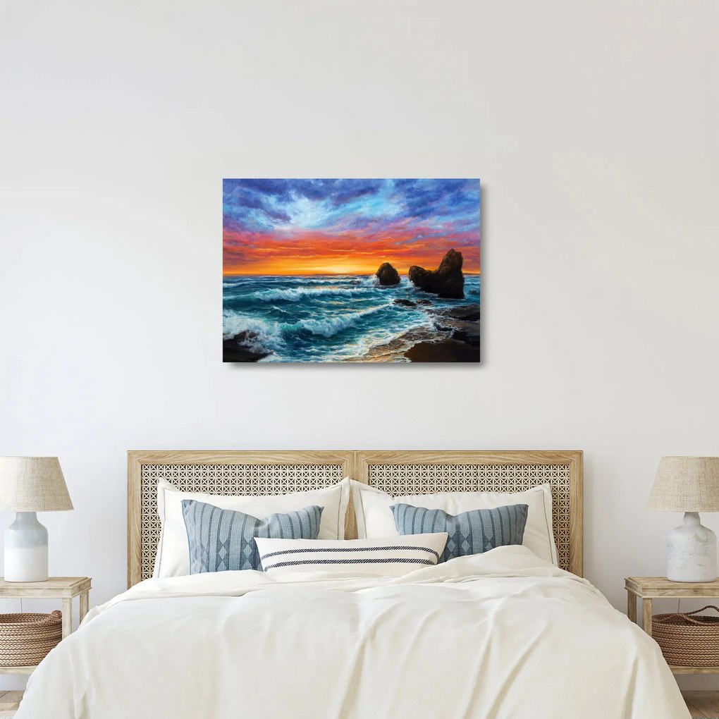 Kép - naplemente (üvegen) (70x50 cm)