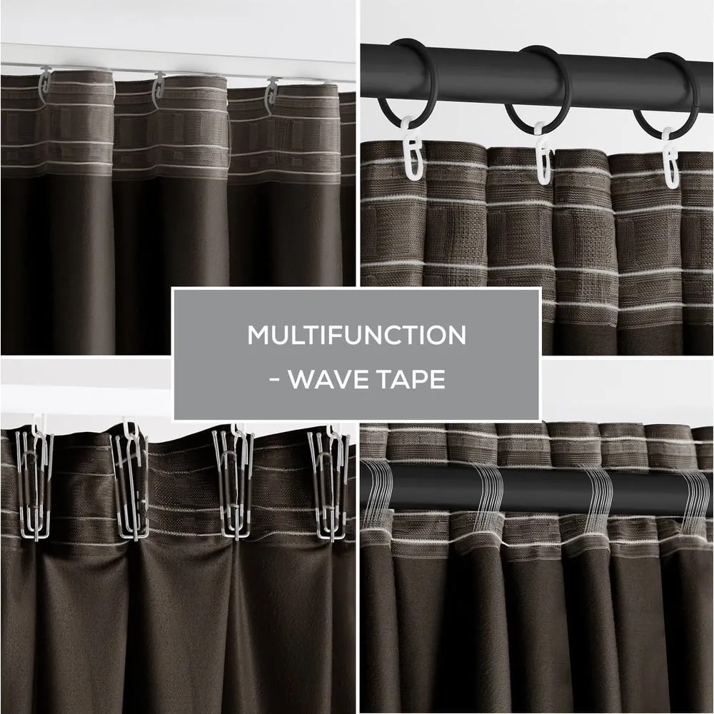 Barna bársony dimout (részleges sötétítő) függöny 140x270 cm – Restilo