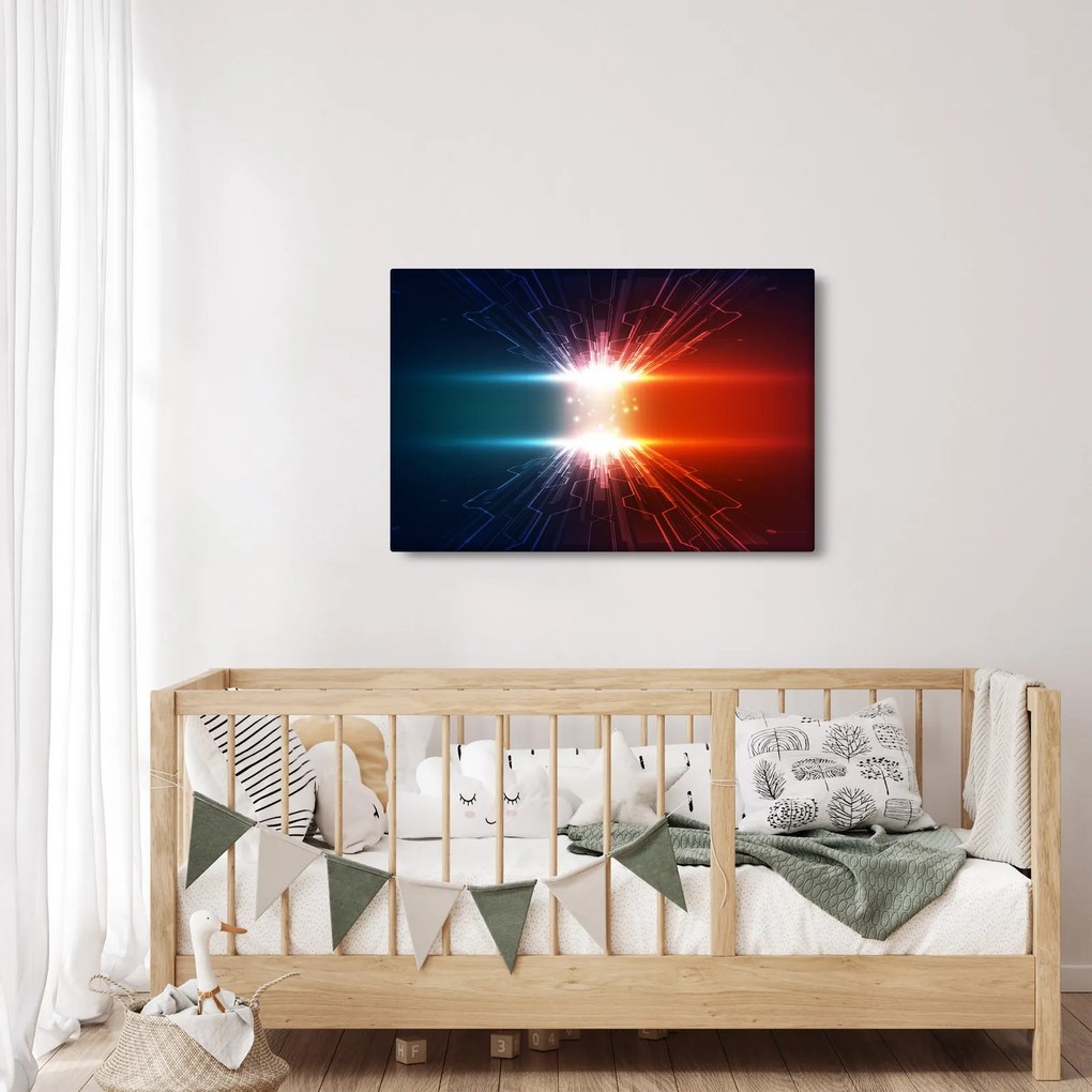 Absztrakt kép az aktív töltés (90x60 cm)