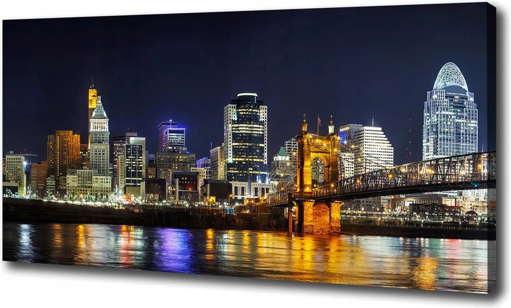 Vászonkép Ohio folyó éjszaka 100x70 cm