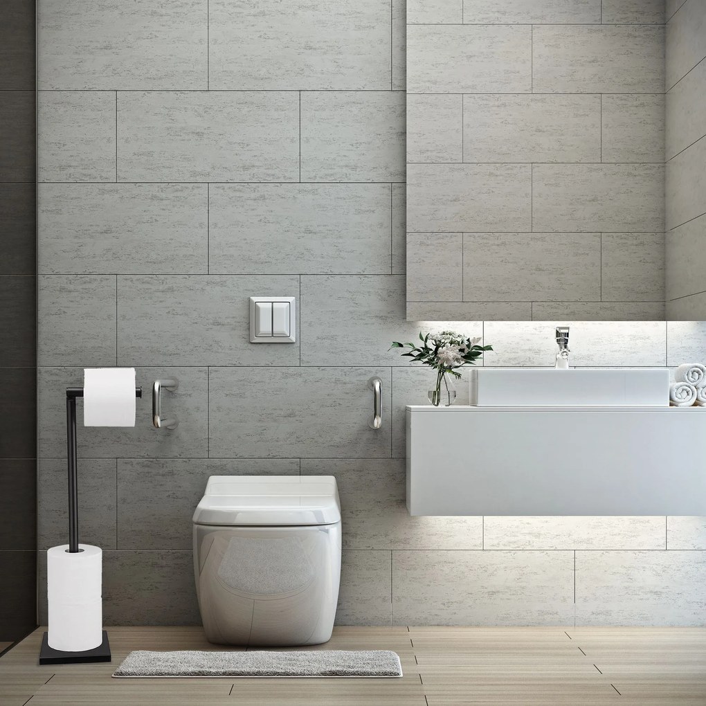 Álló WC papír tartó Black 322744