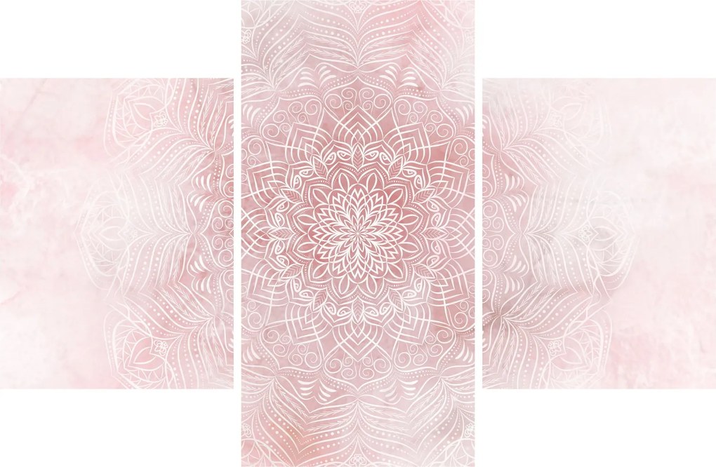 Kép - Rózsaszín mandala (90x60 cm)