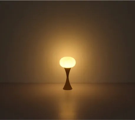 Globo 21027M Asztali lámpa, fém sárgaréz színű matt, fehér üveg, kábel PVC fekete, billenőkapcsoló a kábelen, ø: 180mm, M: 369mm, kábel hossza 1500mm, 1x E14 25W 230V izzó nélkül