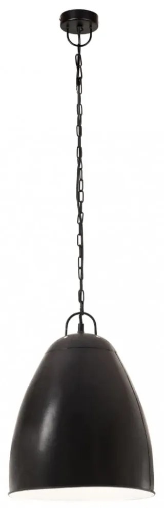 kerek fekete ipari függőlámpa 25 W 32 cm E27