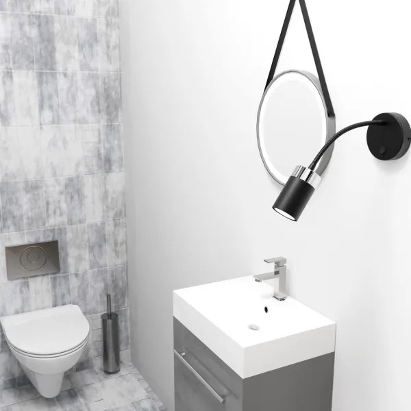 Rugalmas lámpa JOKER1xGU10/8W/230V fekete/matt króm