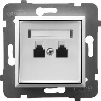 Aria Telefon aljzat dupla fehér GPT-2UN/m/00 Ospel