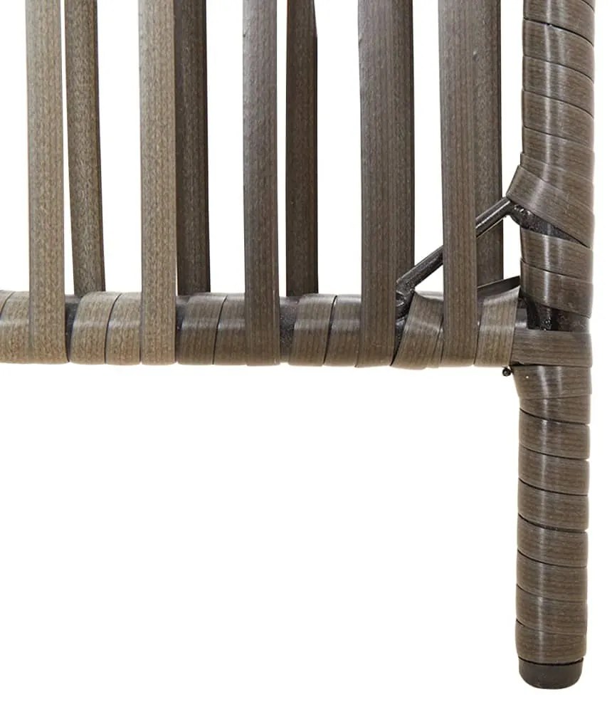 szürke 5-paneles polyrattan térelválasztó