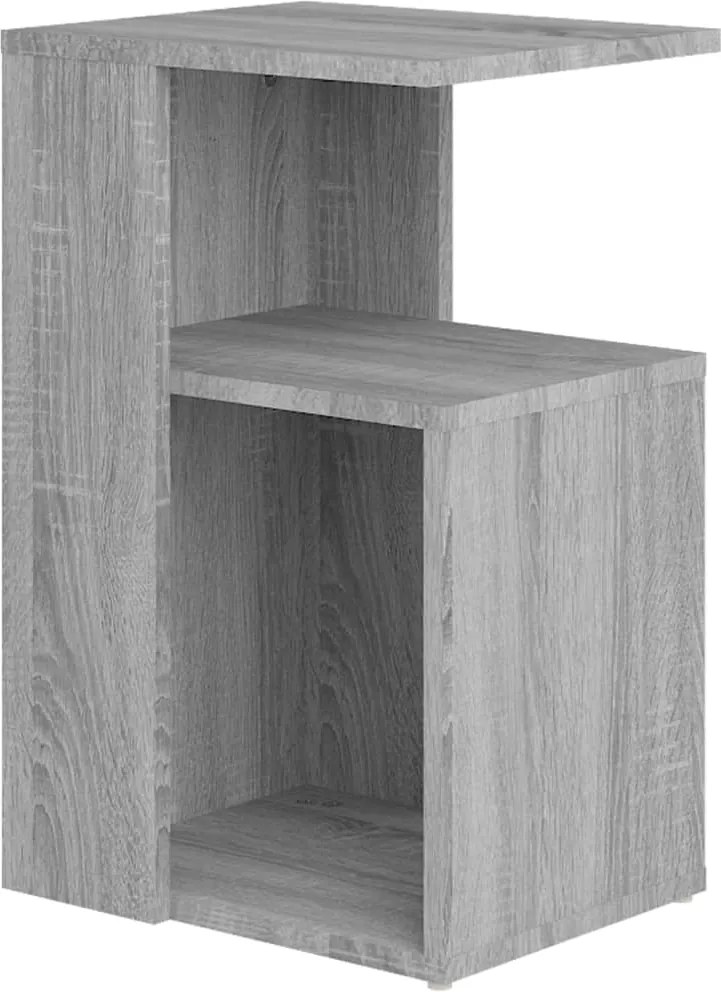 vidaXL szürke sonoma színű szerelt fa kisasztal 36 x 30 x 56 cm