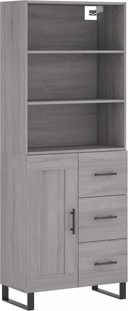 vidaXL szürke sonoma szerelt fa magasszekrény 69,5 x 34 x 180 cm