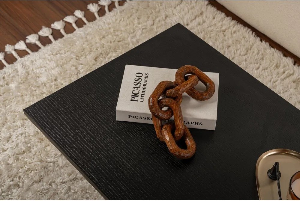 Fekete matt dohányzóasztal 60x119 cm Sabin – Kalune Design