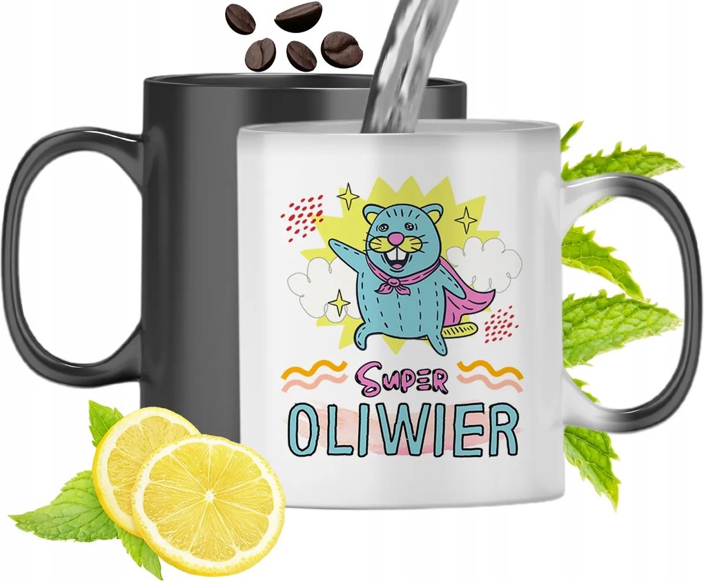 Olivérnek Varázslatos Bögre Gyerek Fiú Ajándék Nyomtatott Fotóval