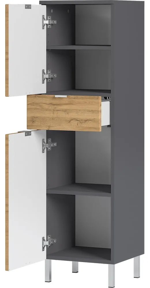 Mauresa szekrény tölgyfa díszítéssel, magasság 120 cm - Germania