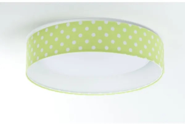 LED mennyezeti lámpa GALAXY KIDS LED/24W/230V zöld-fehér pöttyös