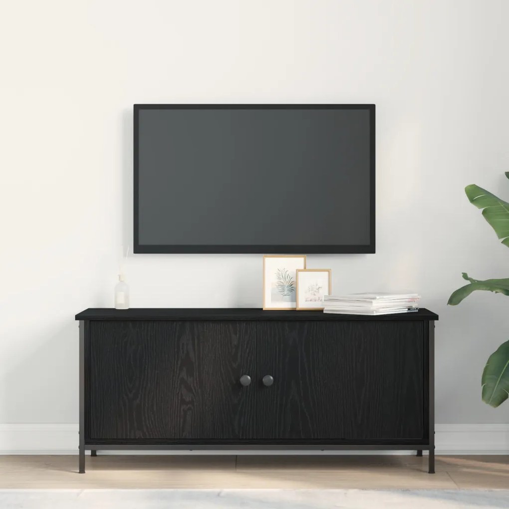 Fekete Tölgy TV állvány Fekete tölgy Forgácslap, Fém