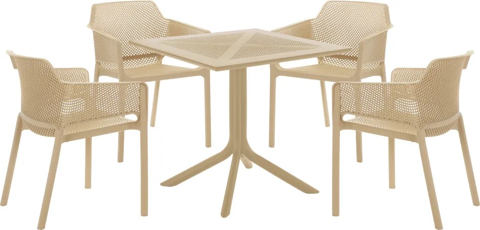 Kerti asztal, szürkésbarna Taupe, DENTON NEW