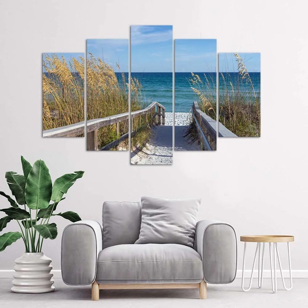 Gario Vászonkép Lemegyek a strandra - 5 részes Méret: 150 x 100 cm