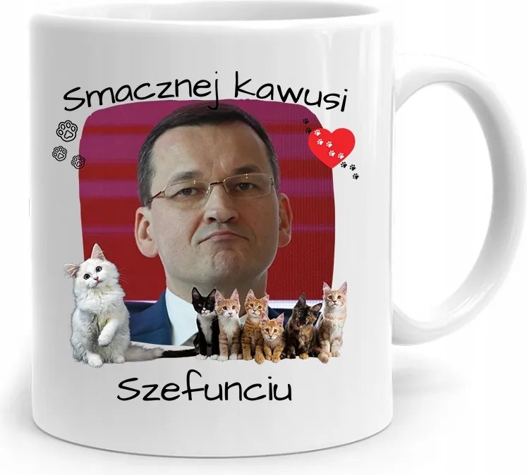Bögre Politikus Miniszterelnök Mateusz Morawiecki Pis