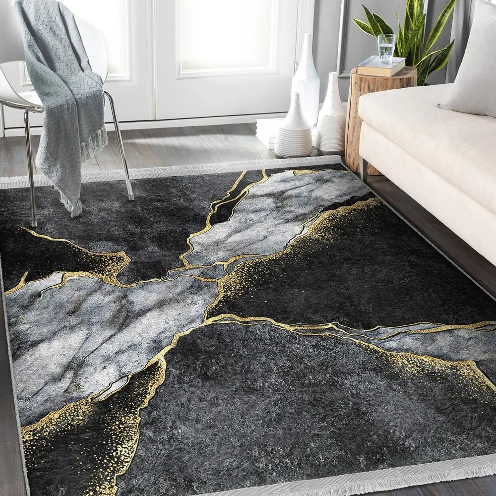Fekete szőnyeg 160x230 cm – Mila Home