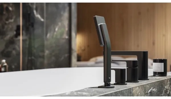 OMNIRES PM7432BL - Fürdőcsap 4-lyukas PARMA matt fekete