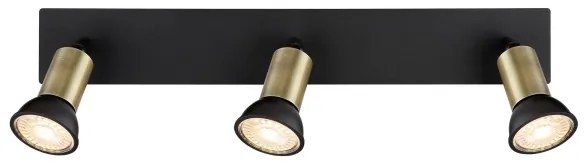 Globo 57998-3B - Spotlámpa DREW 3xGU10/35W/230V fekete/réz