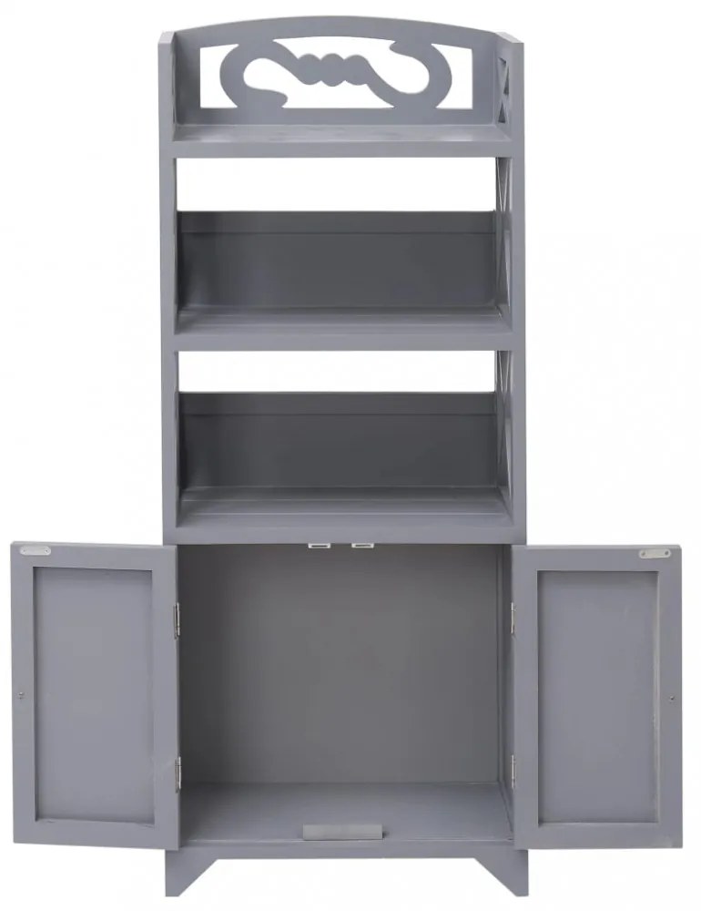 szürke császárfa fürdőszobaszekrény 46 x 24 x 116 cm