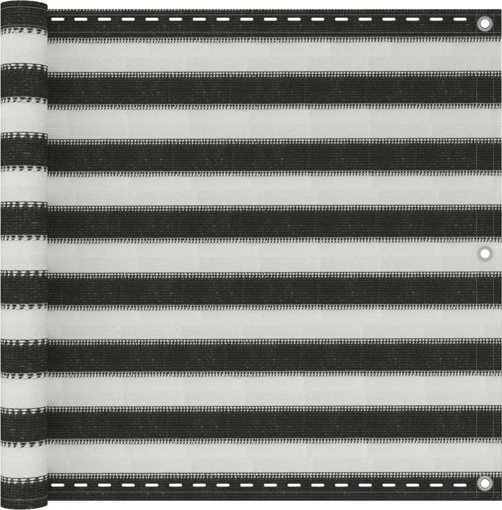 vidaXL antracitszürke-fehér HDPE erkélynapellenző 90 x 500 cm