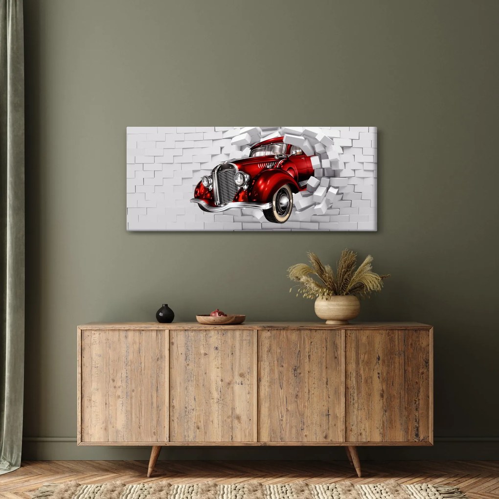Kép - Piros autó (120x50 cm)