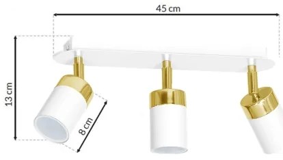 JOKER spotlámpa 3xGU10/25W/230V fehér/arany