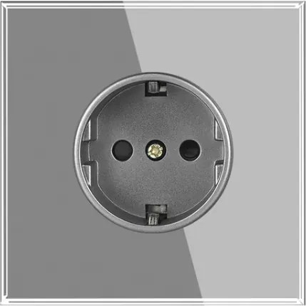 Elektromos aljzat Kontakt edzett üveg szürke