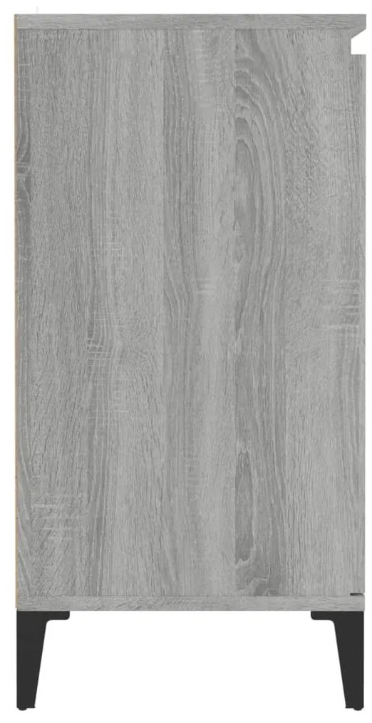 szürke sonoma színű szerelt fa tálalószekrény 60 x 35 x 70 cm