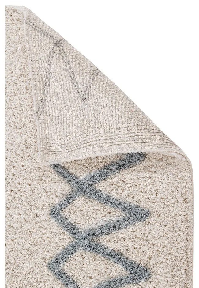 Kék-krémszínű mosható kézi szövésű pamut szőnyeg 170x240 cm Atlas Natural – Lorena Canals