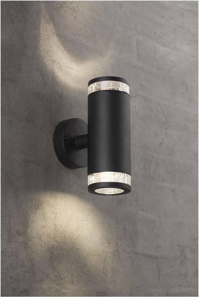 NORDLUX 45501003 BIRK Modern Kültéri Fali Lámpa Fekete GU10 IP44
