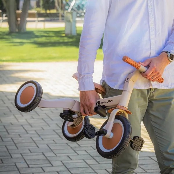 PETITE&MARS - Gyermek tricikli 5in1 TURBO Desert Sand