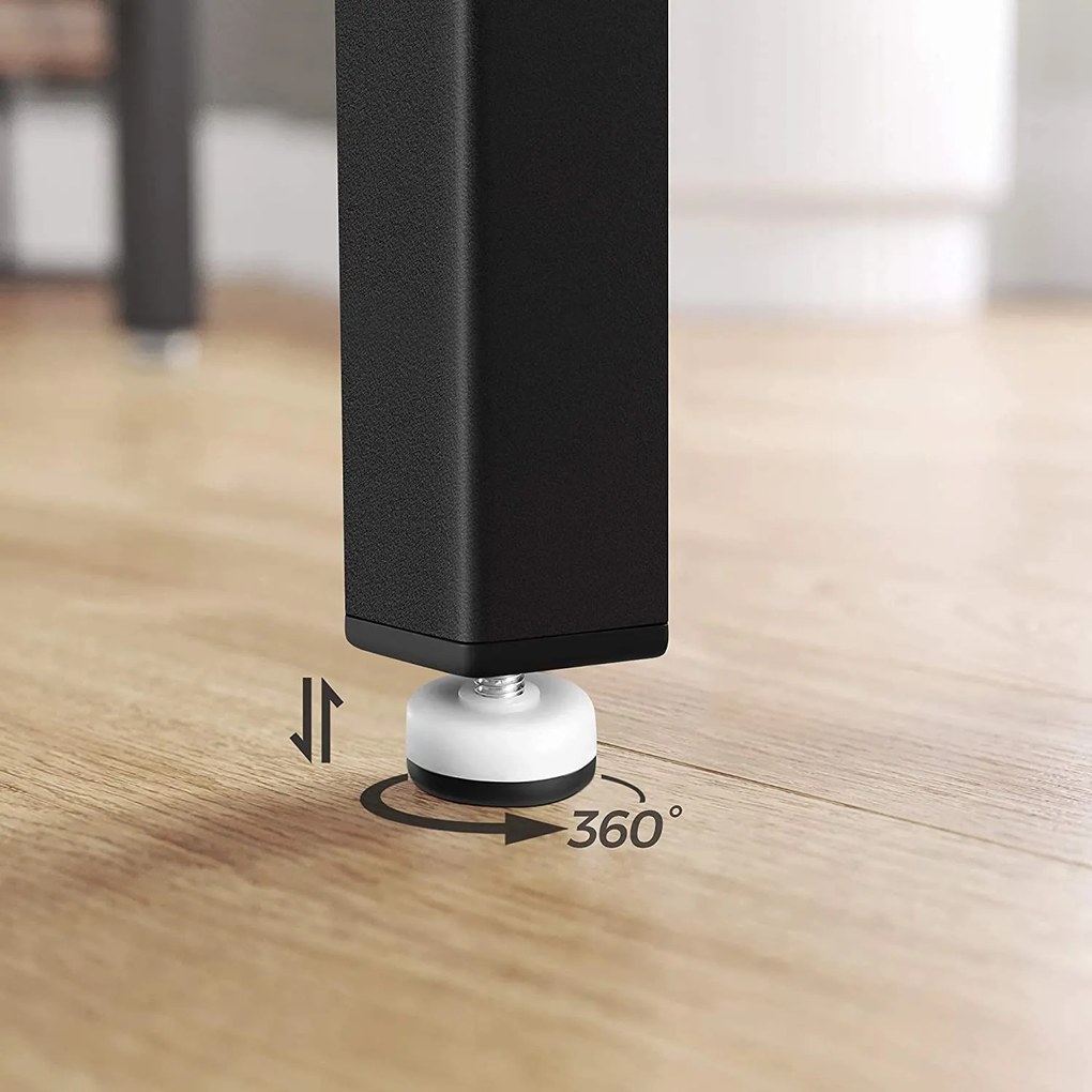 Bárasztal, stabil magas bárpult 120x60x90 cm, barna-fekete