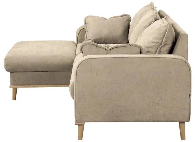 Bézs sarokkanapé (bal oldali) Beata – Ropez