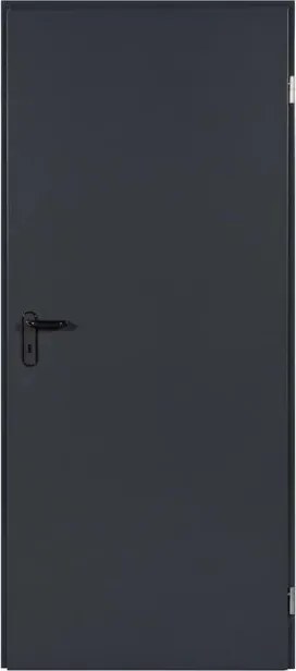 Kültéri acél ajtó tokkal 100x200cm antracit tömör
