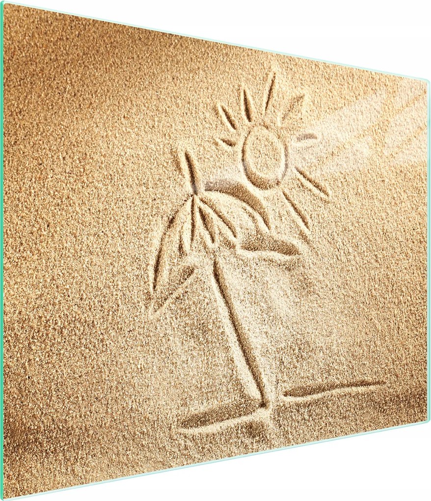 Üveg Vágódeszka 52x30 Strand Edzett Üveg