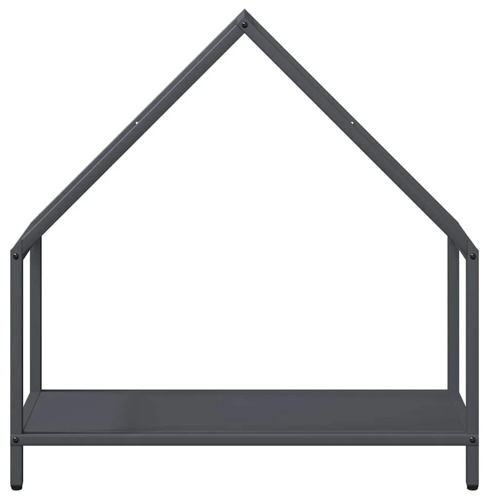 antracitszürke hidegen hengerelt acél tűzifatároló 60x25x60 cm
