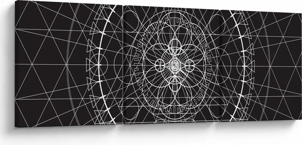 Kép - Óra absztrakciója (órával) (90x30 cm)